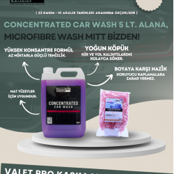Valet Pro Concentrated Car Wash 5 Lt / Seramik Korumalar için PH Dengeli Konsantre Şampuan + Valet Pro Advanced Microfibre Wash Mitt / Yıkama Eldiveni