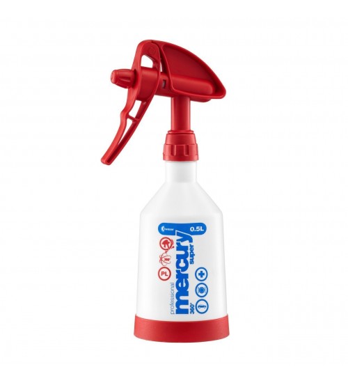 Kwazar 360 Derecede Her Açıdan Çift Atımlı Sprey Şişe 500 ml / Kırmızı