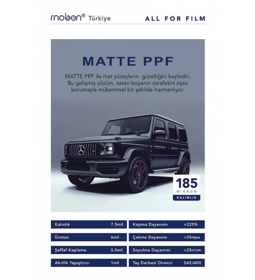 MOBEN Matte / Mat Ppf  Kaplama 185 micron