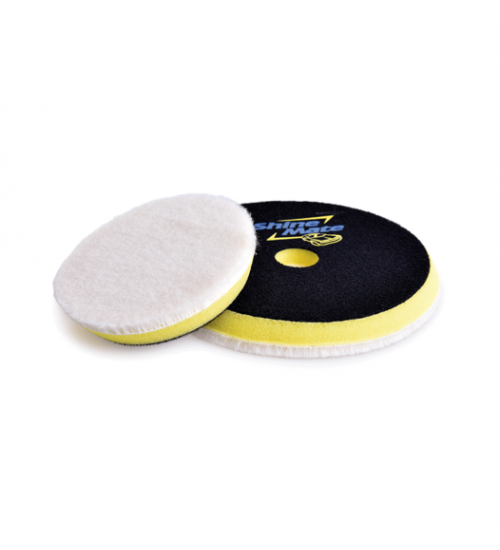 Shine Mate 41335-1 Knitted Wool Pad Yellow Foam 75/80 mm / Sarı Ara Tabanlı Agresif Yün Pasta Keçesi