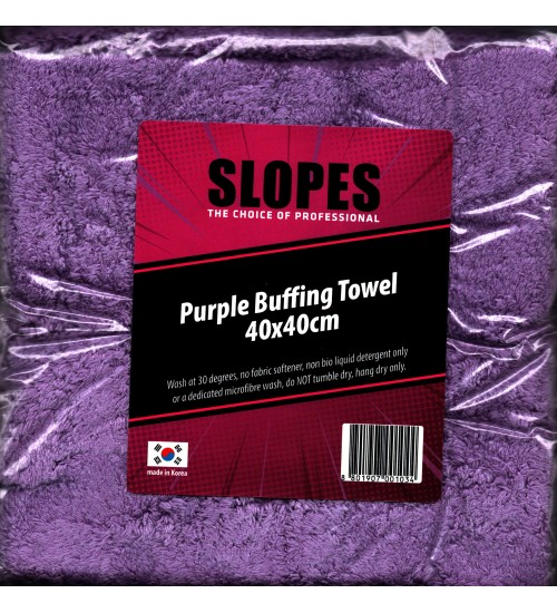 Slopes Purple Buffing Towel 40x40 cm / Cila Silme Bezi