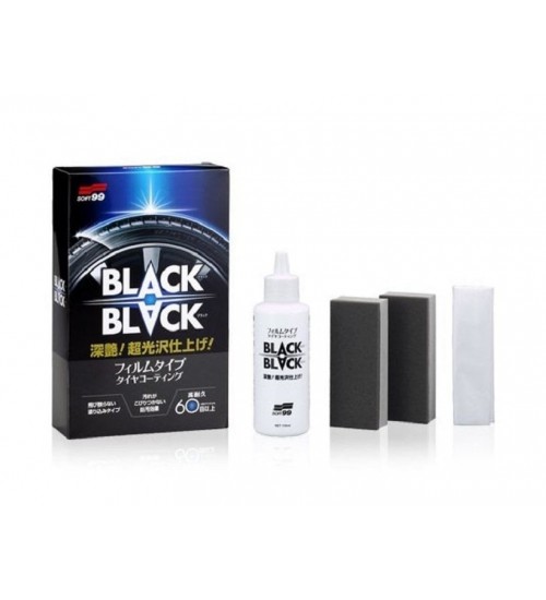 Soft99 Black&Black Hard Coat For Tire 110 ml / Uzun Ömürlü Lastik Parlatıcı