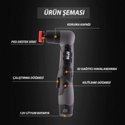 Spta Cordless Detail Polisher LD104 / 12V Şarjlı Nano Orbital Polisaj Makinesi