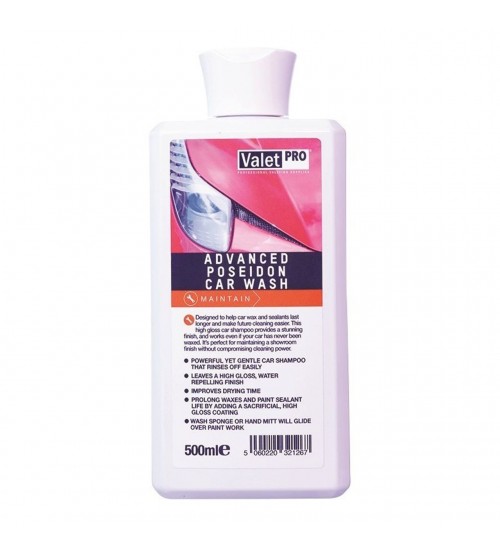Valet Pro Advanced Poseidon Car Wash 500 ml / Cilalı Parlatıcı Şampuan