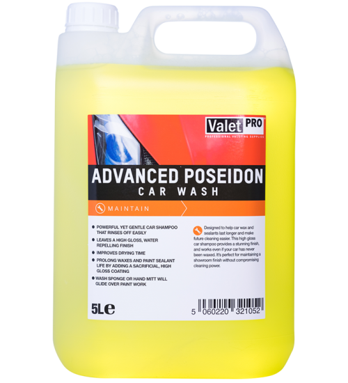 Valet Pro Advanced Poseidon Car Wash 5 Lt / Cilalı Parlatıcı Şampuan