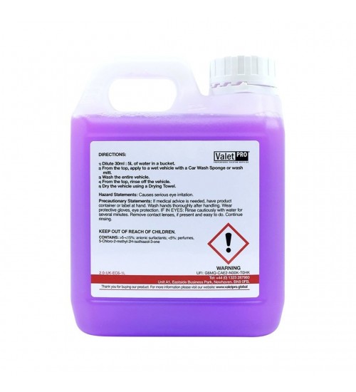 Valet Pro Concentrated Car Wash 1 Lt / Seramik Korumalar için PH Dengeli Konsantre Şampuan