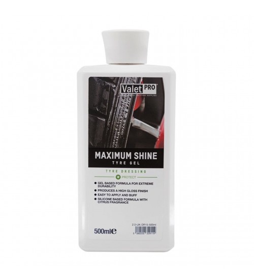 Valet Pro Maximum Shine Tyre Gel 500 ml / Lastik Parlatıcı Jel