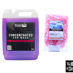 Valet Pro Concentrated Car Wash 5 Lt / Seramik Korumalar için PH Dengeli Konsantre Şampuan + Valet Pro Advanced Microfibre Wash Mitt / Yıkama Eldiveni