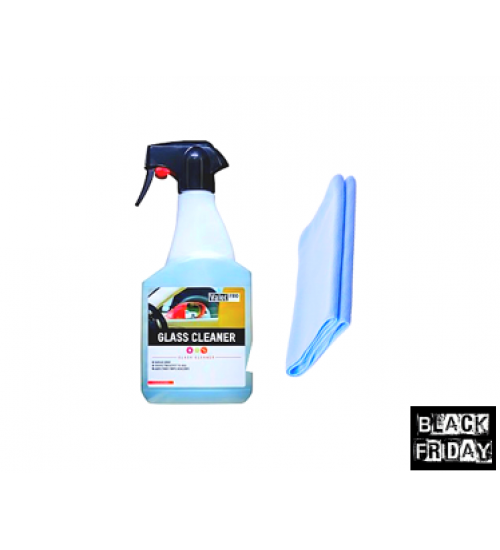 Valet Pro Glass Cleaner 500 ml / Cam Temizleyici + Valet Pro Mikrofibre Glass Cloth 40x48 cm / Cam Silme Bezi