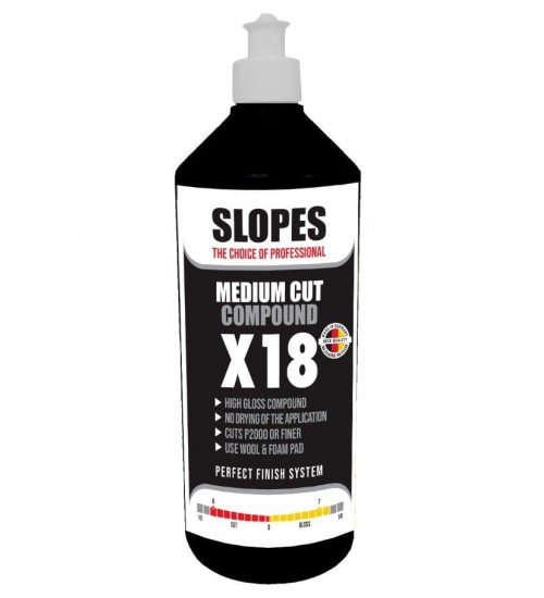 Slopes X18 Medium Cut Compound 1 lt / Çizik Giderici İnce Pasta